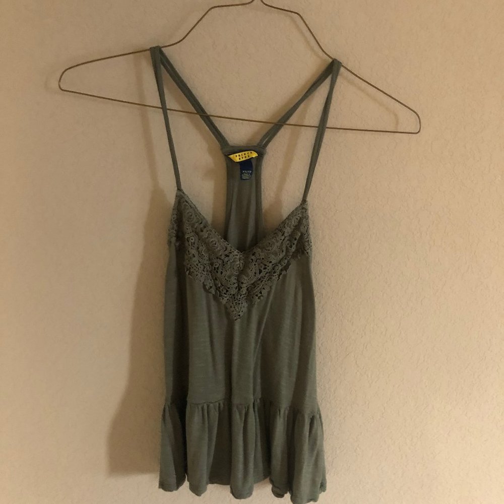 Green Lace Tank Top